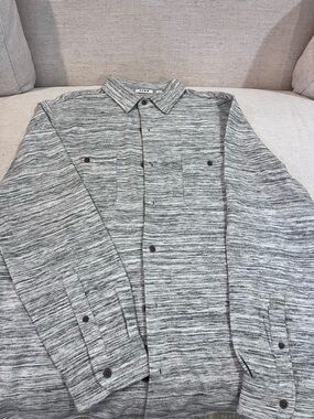 ROWM size L Men's Casual Button-Down Shirt - Heather Gray